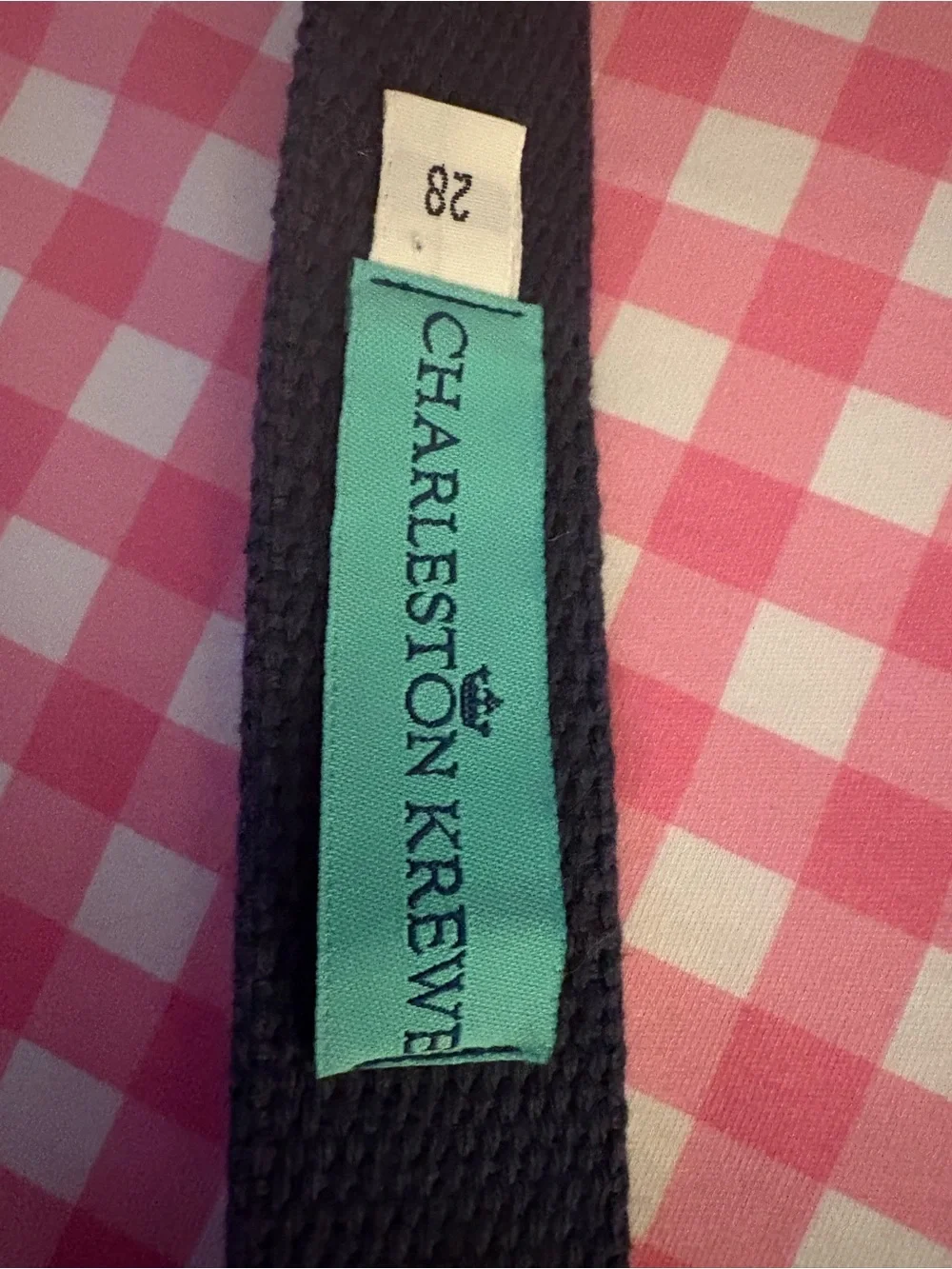 Kids Navy Belt with Colorful House Embroidery